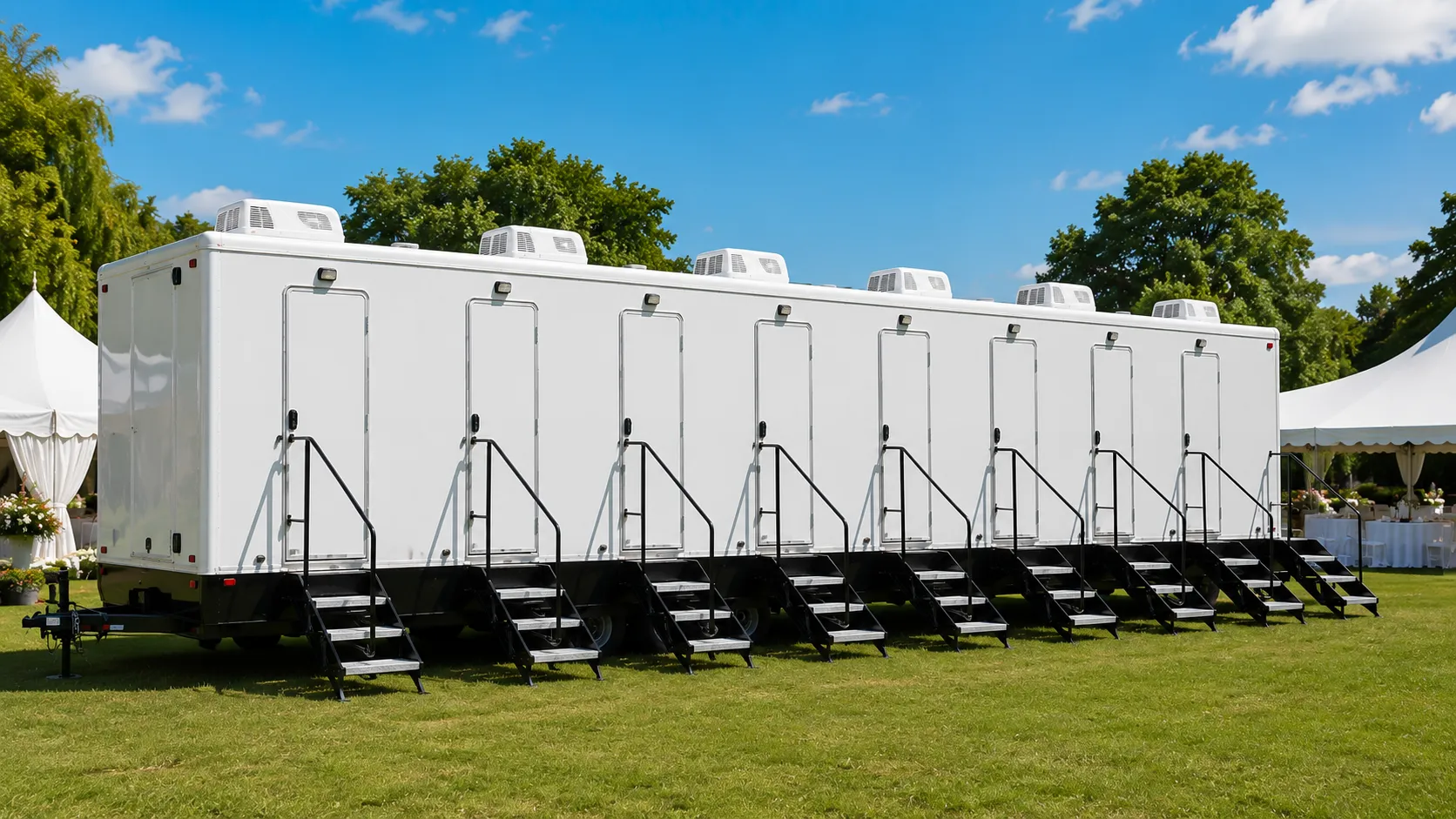 8 Stall Restroom Trailer in New Haven, CT